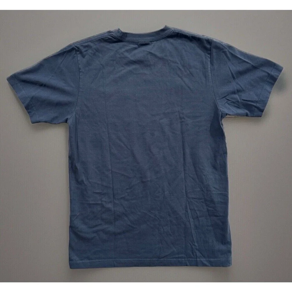 OVO Octobers Very Own Mens Pocket T Shirt Sz M Blue Fade Stitch Print Drake